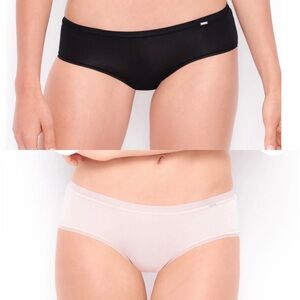 BeMe New York (Set of 2) Smooth Tagless Hipster Black & Nude Underwear Small NWT